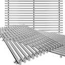QuliMetal SUS304 Grill Grates for Weber Genesis 2 E-410/E-415/E-435, Grill Parts for Weber Genesis II/LX E-440 Series Gas Grills, 18.7" Stainless Steel Replacements for Weber gs4 66089 66097