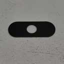 Lefton 6" Sink Cover Plate for 1 or 3 Hole Bathroom or Kitchen Faucet, Black, FCP2202-3