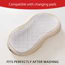 Moonsea Quilted Thicker Changing Pad Liner 3 Pack Waterproof, Fit for Changing Table Liners are Warm On a Baby's Back Non-Slip Design Reusable Pads Machine Washable, White