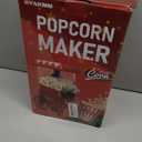 Popcorn Machine, Hot Air Popcorn Maker Kit Gift Box, Portable Home Popcorn Popper Machine, 10-Cup,Oil-Free,Retro Style,Compact and Cute (red&gold)