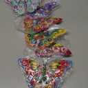 YOADEHOA 6Pcs Metal Butterfly Wall Decor, 3D Colorful Outdoor Fence Wall Art Decor, Hanging Wall Art Decoration for Garden Yard Living Room Bedroom Patio Balcon (Butterfly A)