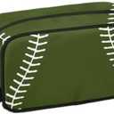 LLCXCSI Kids Travel Toiletry Bag for Boys Olives Green Baseball Waterproof Hanging Dopp Kit for Men, Shaving Bag with Large Capacity for Travel, Sports, Shower