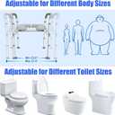 Toilet Seat Risers for Seniors, FSA and HSA Eligible Raised Toilet Seat with Handles, 8-Level Height and 3-Level Width Adjustment, Fits Most Body Sizes and Toilets, for Elderly, Pregnant, and Disabled