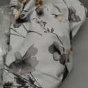 H.VERSAILTEX 100% Blackout Curtains 96 inch Length 2 Panels Set Cattleya Floral Printed Drapes Leah Floral Thermal Curtains for Bedroom with Black Liner Sound Proof Curtains, Grey and Taupe