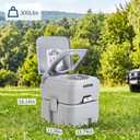 5.3 Gallon Portable Toilet for Camping, with Detachable Tank, Ideal for Boat, Truck & RV Use, Gray