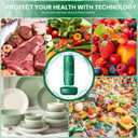 Fruit and Vegetable Washing Machine, Fruit and Vegetable Cleaner Device, Kitchen Gadget Food Purifier for Deep Cleaning Fruits, Vegetables, Rice, Meat and Tableware (Green)