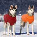 Kuoser Dog Coat, Winter Coats for Small Dogs, Dog Cold Weather Coats Doggie Jacket, Pet Snow Jacket for Frech Bulldog, Boston Terrier, Orange M (M (Chest Girth: 20.9''))