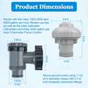 12355 Large Inlet Air Nozzle with Plunger Valve for Intex Pools, Above-Ground Pool Filter Pump On/Off Pool Drain Valve Part, Compatible with Intex, Coleman Frame Set & Ultra Frame Pools