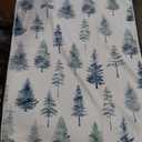 Christmas Kitchen Towels, Absorbent Microfiber Kitchen Dish Hand Tea Bath Towel, Quick Dry Cleaning Cloth Dishclothes Decorative Sets, Forest Snowy Elk Xmas Tree Winter Snowflake (3-PC, 18x28)