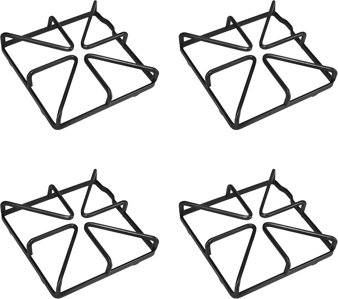 WB31X20643 Burner Grates Compatible With GE Kenmore Hotpoint Stove Parts Burner Grate Models, Metal Steel Surface Grate 4 Pieces