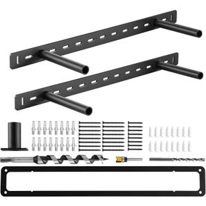 VEVOR Floating Shelf Brackets 2 Pcs, 150 lbs/68 kg Weight Capacity, 22x6.2x1.5 Inch / 558.4x157.4x38.1 Mm, Heavy Duty Hidden Shelf Brackets Support, Wall Mounting Invisible Floating Shelves Bracket