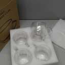 ZONEYILA Double Wall Glass Coffee Mugs Set of 4-6 OZ Insulated Coffee Cups - Clear Glass Drinkware with Handle for Double Espresso, Cappuccino, Latte, Hot/Cold Beverages