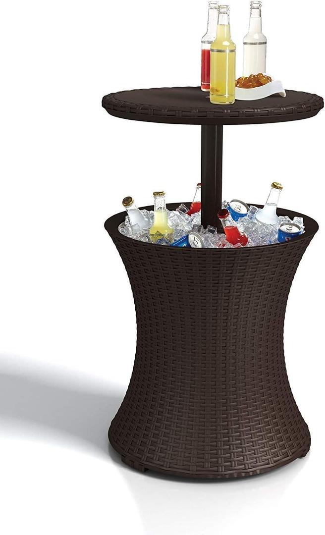 Cool Bar Rattan Keter Brown, Grande 19.48"D x 19.48"W x 32.48"H