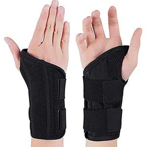 NuCamper Wrist Brace Carpal Tunnel Right Left Hand for Men Women, Night Wrist Sleep Supports Splints Arm Stabilizer with Compression Sleeve Adjustable Straps,for Tendonitis Arthritis Pain Relief Left L
