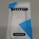 NITITOP Compatible for iPhone 17 Case Cute Clear Floral Flower Pattern for Girls Women Soft TPU Full Camera Lens Shockproof Protective Phone Cover - White