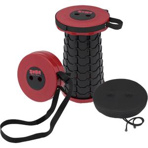 Soho Urban Artist Collapsible Telescoping Stool with Upgraded Thick Cushion - Lightweight 2.46 lbs Pop Up Stool, Adjustable Seat Height 2.6'' to 17.6'', Portable with Non-Slip Base & Shoulder Strap