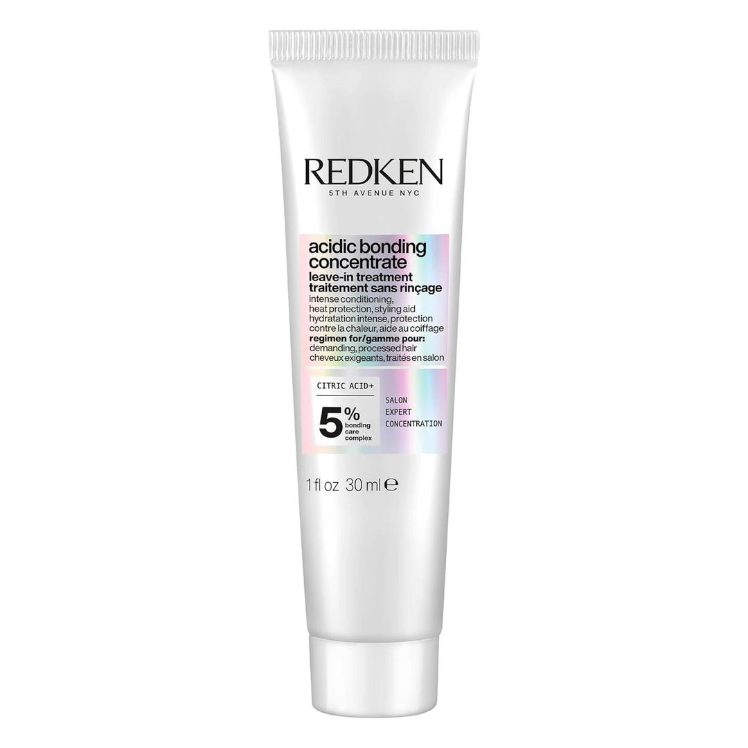 Redken Acidic Bonding Concentrate Leave In Conditioner - For Weak & Damaged Hair, Bond Building & Strengthening Hair Repair Treatment, Smooths & Provides Heat Protection (1 Fl Oz (Pack of 1))