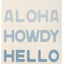HRQKO Blue Coastal Cowgirl Howdy Aloha Poster Hanger Frame, Howdy Wall Art,Western Trendy Sign Wall Art with Wooden Frames,Preppy Cowgirl Wall Hanging Banner Decor for Living Room Bedroom, 16x24 Inch