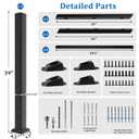 Akenow Modular Stair Railing Kit, 36 in x 2 ft, 2 Post, 1 Panel