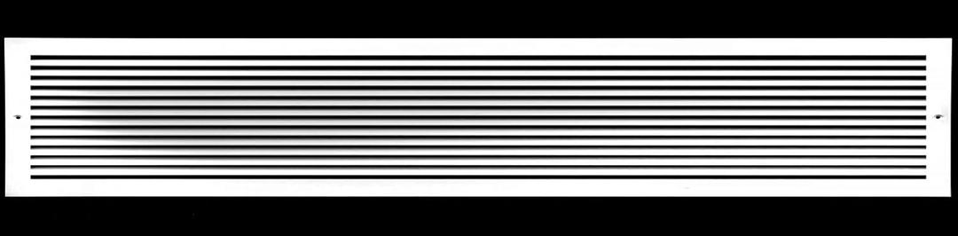 HVAC Premium 28" X 6" Aluminum Return Grille - Easy Air Flow - Linear Bar Grilles [Outer Dimensions: 29.875 X 7.875]