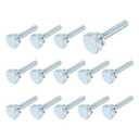 MECCANIXITY 14 Pcs M8x40mm Knurled Thumb Screws, Carbon Steel Zinc Plated Flat Knurled Head Fully Threaded Screw Bolts Fasteners for Home, Machine