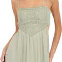 Forever 21 Women's Smocked Maxi Dress, Green, M