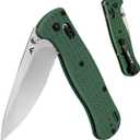 FLISSA 4.5" Folding Pocket Knife, Lightweight EDC Pocket Knife with Axis Lock, 3.2" AUS-8 Steel Blade, Sharp Camping Hiking Knife with Pocket Clip, Unique Tool Gift for Men, Dad (Green)