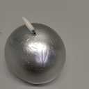 Raz 4"" x 4"" Uyuni Silver Round Candle