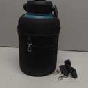 BUZIO 1 Gallon Water Bottle Insulated, (Cold for 48 Hrs) 128oz Large Stainless Steel Water Jug, 3.58in Big Wide Mouth Leak Proof Metal Flask with Carrying Sleeve for Camping,Gym, Hiking, Indigo Crush
