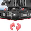 JeCar Tow Hook Covers Factory Bumper Tow Hook Protector Exterior Accessories Compatible with Jeep Wrangler 2007-2024 JK JL & Gladiator JT Truck, Pink