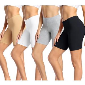 wirarpa Women's Cotton Boy Shorts Underwear Anti Chafing Soft Biker Short Plus Boy Shorts Panties 4 Pack (M)