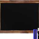 HBCY Creations 18" x 24" Torched Brown Solid Wood Frame Wall Chalkboard, Magnetic Surface, Home Dcor, Restaurant & Caf Menus, Blackboard, Includes Chalk, Eraser & Hanging Hardware
