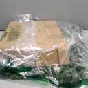 Real Touch Norfolk Pine Garland Faux Christmas Garland Pre Lit Artificial Pine Greenery Garlands with Warm White LED Lights for Xmas Holiday Wedding Party Outdoor Decorations (2 Pcs,9 Feet)