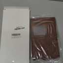 Small Wallet Women RFID Blocking Genuine Leather Bifold Compact Card Holder Wallet for Women with Zipper Coin Pocket 4 ID Window (Dark Coffee)