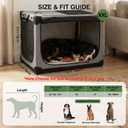 Veraste 42" L x 31" W x 31" H Collapsible Travel Dog Crate, Quick-Setup Portable Soft Dog Kennel for Large Dogs up to 90 lbs, 4-Door Foldable Travel Crate with Storage Bag, Grey