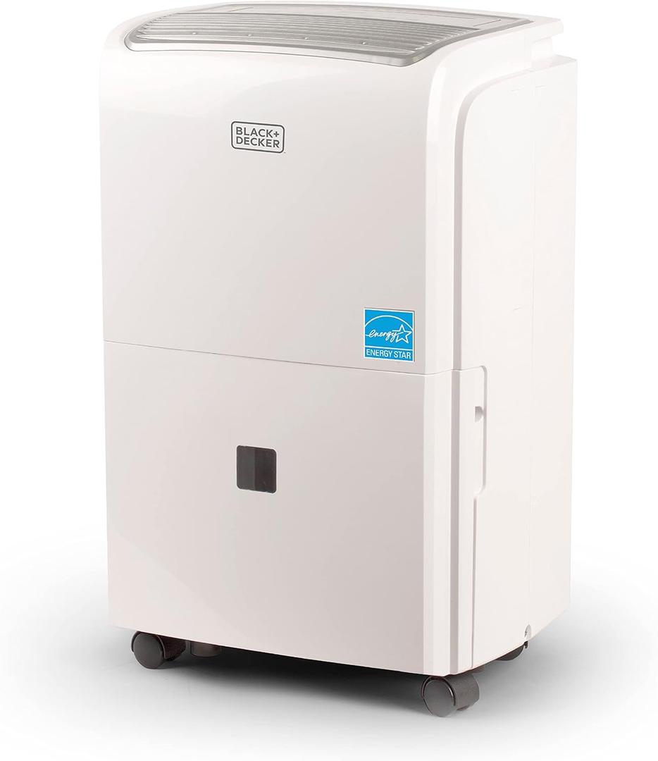 BLACK+DECKER 3000 Sq. Ft. Dehumidifier for Large Spaces and Basements, Energy Star Certified, BDT30WTB (White)