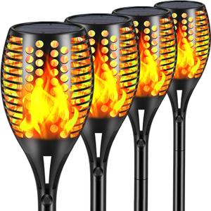 Aityvert Upgraded Larger Solar Torch Lights, Waterproof Outdoor Dancing Flames Light, Flickering Flames Garden Lights, Landscape Decoration Pathway Patio Lights 43" 96 LED (4 Pack)