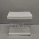 UNIQOOO Clear Acrylic Card Box w/Slot, Thick DIY Wedding Box Blank White Print, Large 10x10x5.5 in, for Reception Decoration Fundraiser Money Box Election Ballot Graduation Keepsake Party Favor