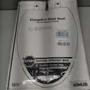 KOHLER 20110-0 Brevia, Slow Close Toilet Seat, Elongated Toilet Seat, Grip-Tight Bumpers Quick-Attach Hardware, White