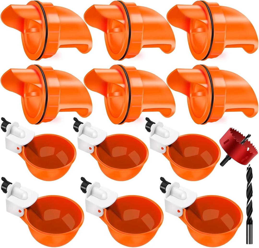 Chicken Feeder No Waste Automatic Poultry Feeder Ports Kit Chicken Feeders and Waterer Set