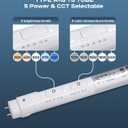 JCE 4ft LED Tube Lights 5‑CCT, Ballast Bypass Type A+B 10W-24W Adjustable