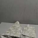 jinchan Floral Kitchen Curtains for Windows 24 Inch Linen Tier Farmhouse Cafe Curtains Country Botanic Small Window Rod Pocket Rustic Flax for Laundry Bathroom RV 2 Panels Sage Green on Beige