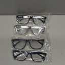 JOLISU 4 Pack Reading Glasses Men Blue Light Blocking with Spring Hinge, Anti Eyestrain/UV Large Wide Square Computer Readers