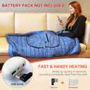 Portable USB Heated Blanket, 3 Heat Settings USB Heated Blanket Throw 3Hrs Auto Off 5V/2A,54"x38"Overheat Protection Portable Electric Blanket Wrap Machine Washable(Battery Pack Not Included)