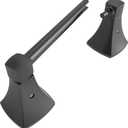 Matte Black Toilet Paper Holder Bathroom Double Post Pivoting Tissue Roll Holder Stainless Steel and Zinc Alloy Wall Mount