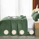 OARAGE Queen Quilt Bedding Set Soft Lightweight Olive Green Bedspread with Leaf Pattern, Ultrasonic Microfiber Bed Coverlet Full Size for All Season (1 Quilt, 2 Shams)