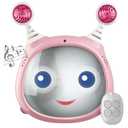Oly Active Baby Car Mirror - Shatter-Proof Rear Facing Infant Mirror Entertains, Soothes, and Keeps Baby Visible - 10 x 11.7 x 3.1 In. Adjustable Headrest Mirror with Remote Control by Benbat, Pink