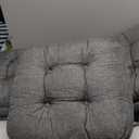 IASEAHK Chair Cushions for Dining Chairs, Dining Chair Cushions, Tufted Indoor Chair Pads with Ties & Non Slip Backing, Seat Cushions for Kitchen Chairs 16.5 x 16.5 x 3.5, Set of 4, Grey