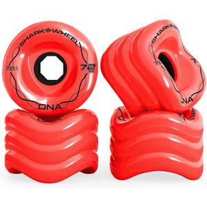 Shark Wheel 72mm Longboard Cruising Wheels, DNA Formula, Set of 4 Wheels