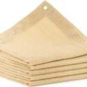 90% Shade Cloth for Patio, 6X6 FT Pergola Shade Cover, Breathable Sun Shade Fabric for Beach, Deck, Porch, Gazebo, Carport, Outdoor Sunshade Screen for Garden, Balcony, Pool. (Beige)
